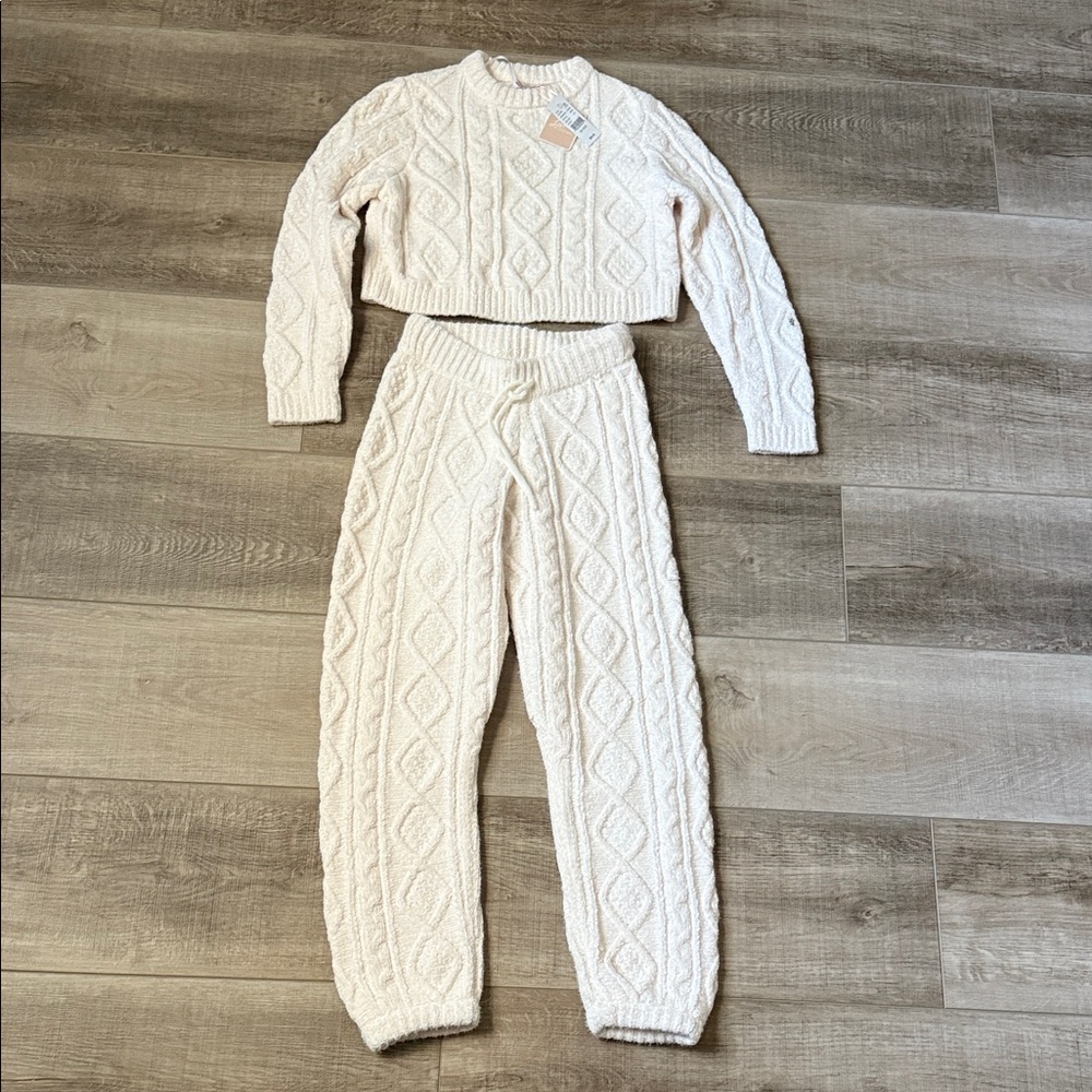 Cozy Cable Knit Sweater and Pants Set